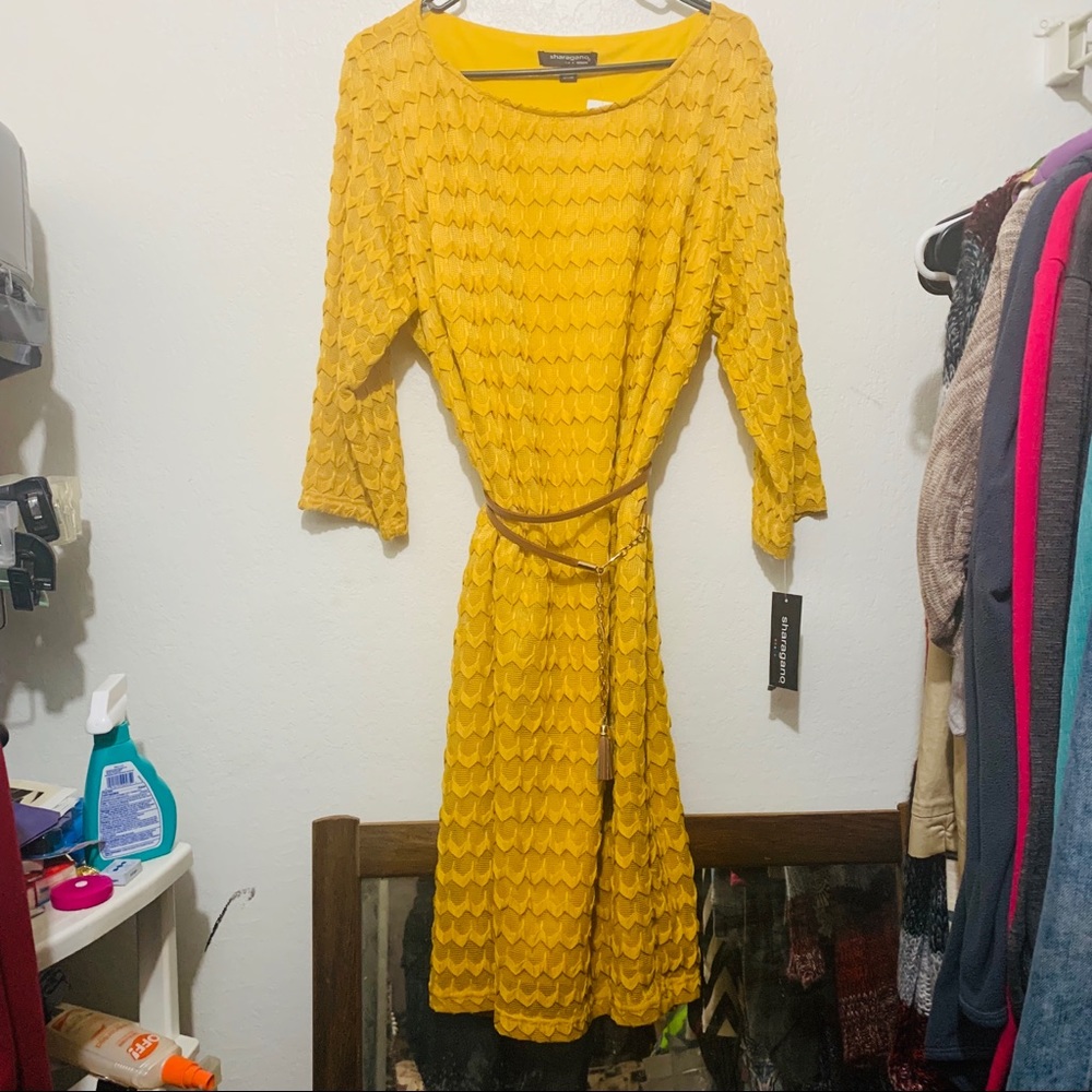 Beautiful Gold Sharagano  dress Size 16